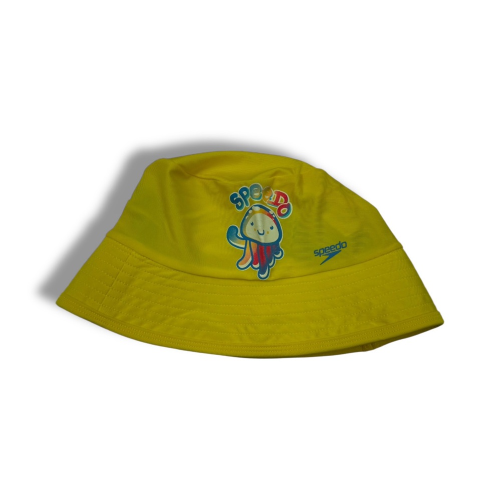 Speedo Yellow Bucket Hat Size L/XL Kids Jellyfish Sun Protection Swim